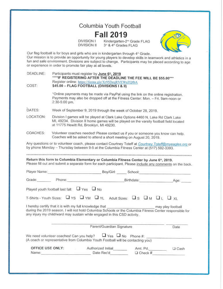 Flag Football Registration
