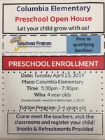 Columbia Preschool Open House