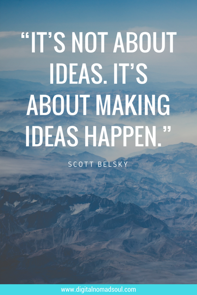 It's not about ideas, but about making the ideas happen. 