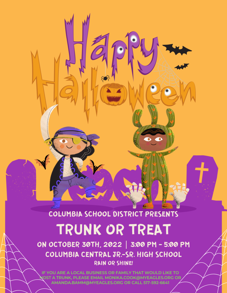 Trunk or Treat flyer for 2022 